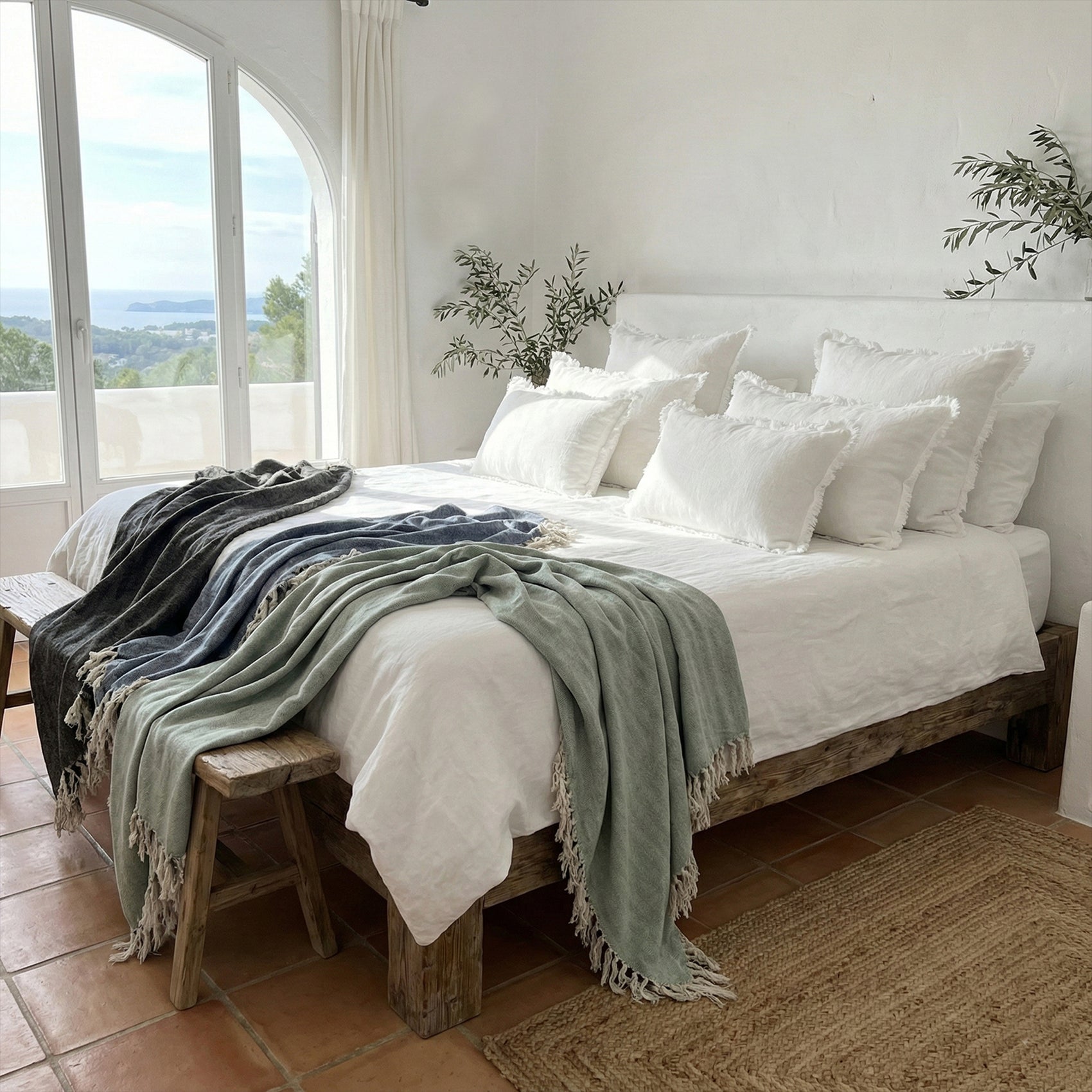 Funda de Cojín de Lino Jaipur 60x60cm