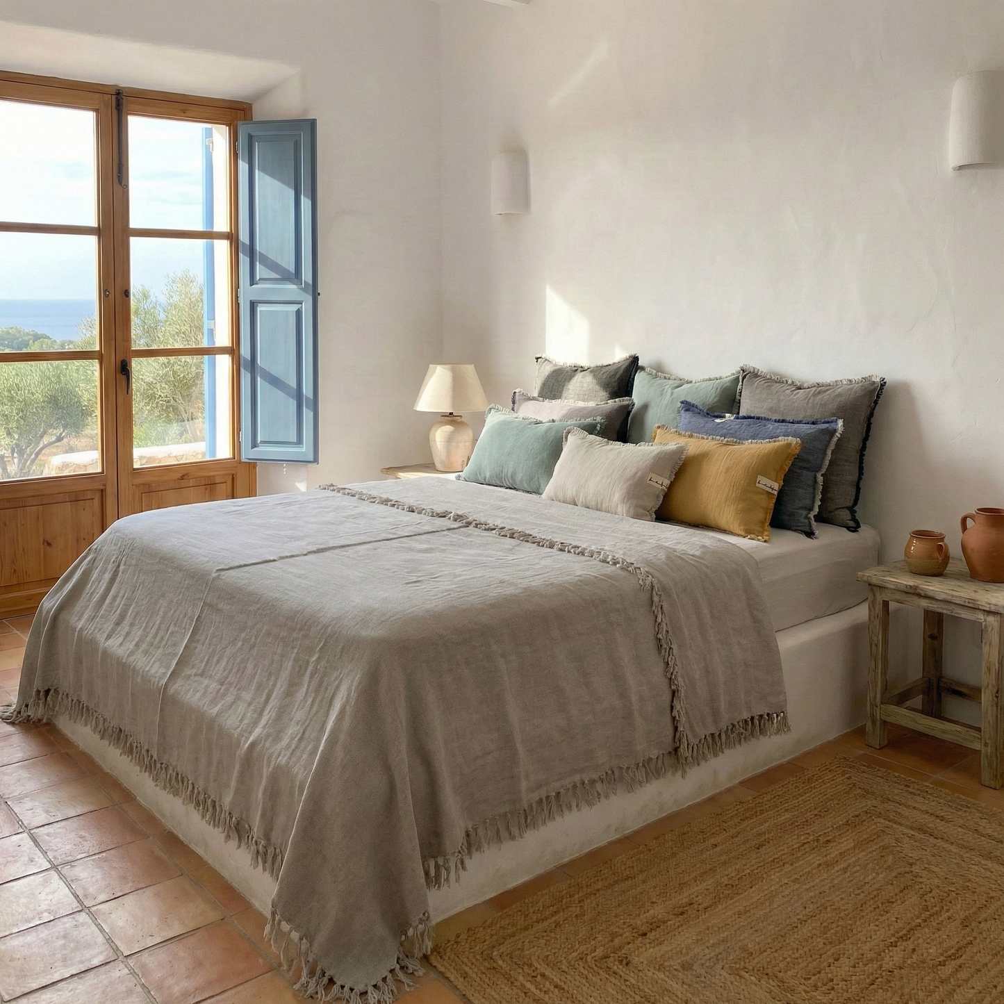 Plaids en lin lavé personnalisés pour PERSONALISED