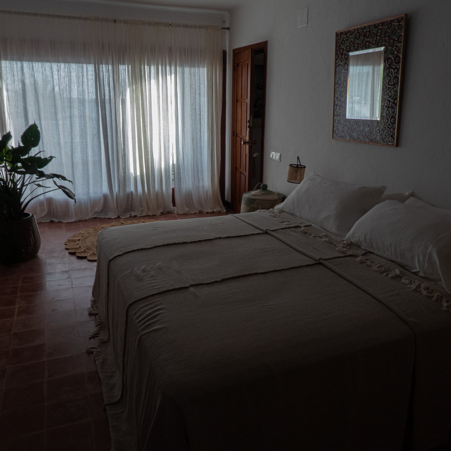Rideau sur mesure en lin doublure coton blanc Rideau sur mesure en lin doublure coton blanc