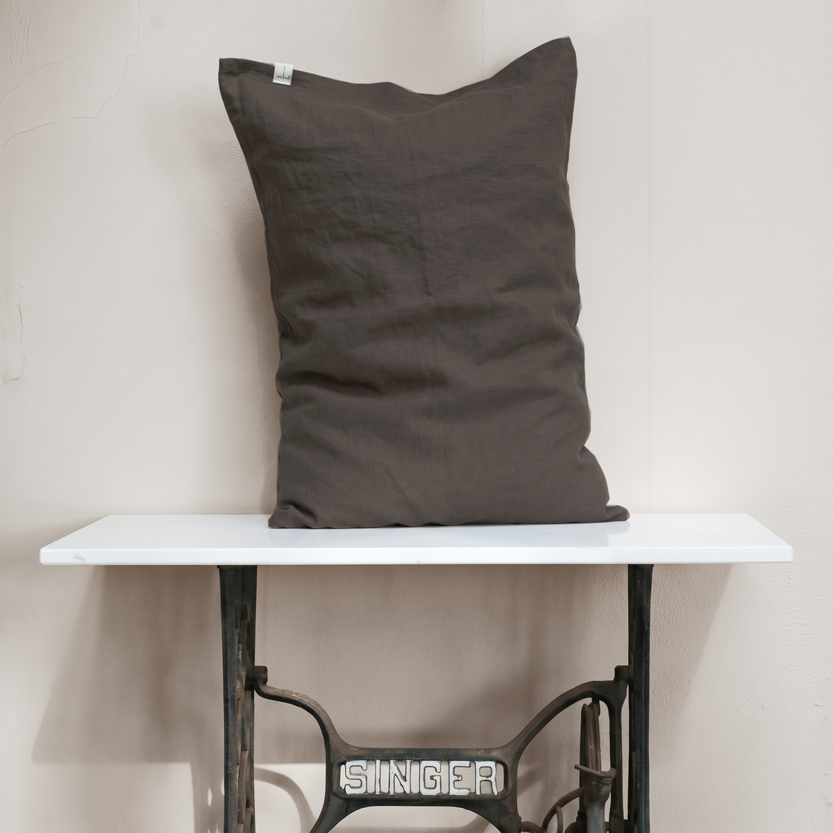 Funda de almohada lino COFFE QUARTZ-170gr/m2