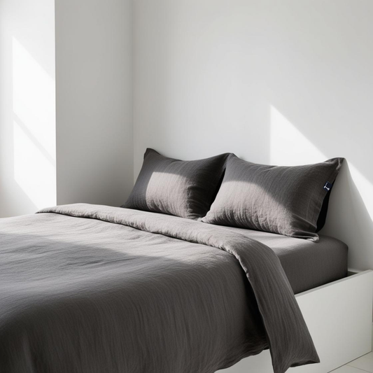 GRAY linen duvet covers