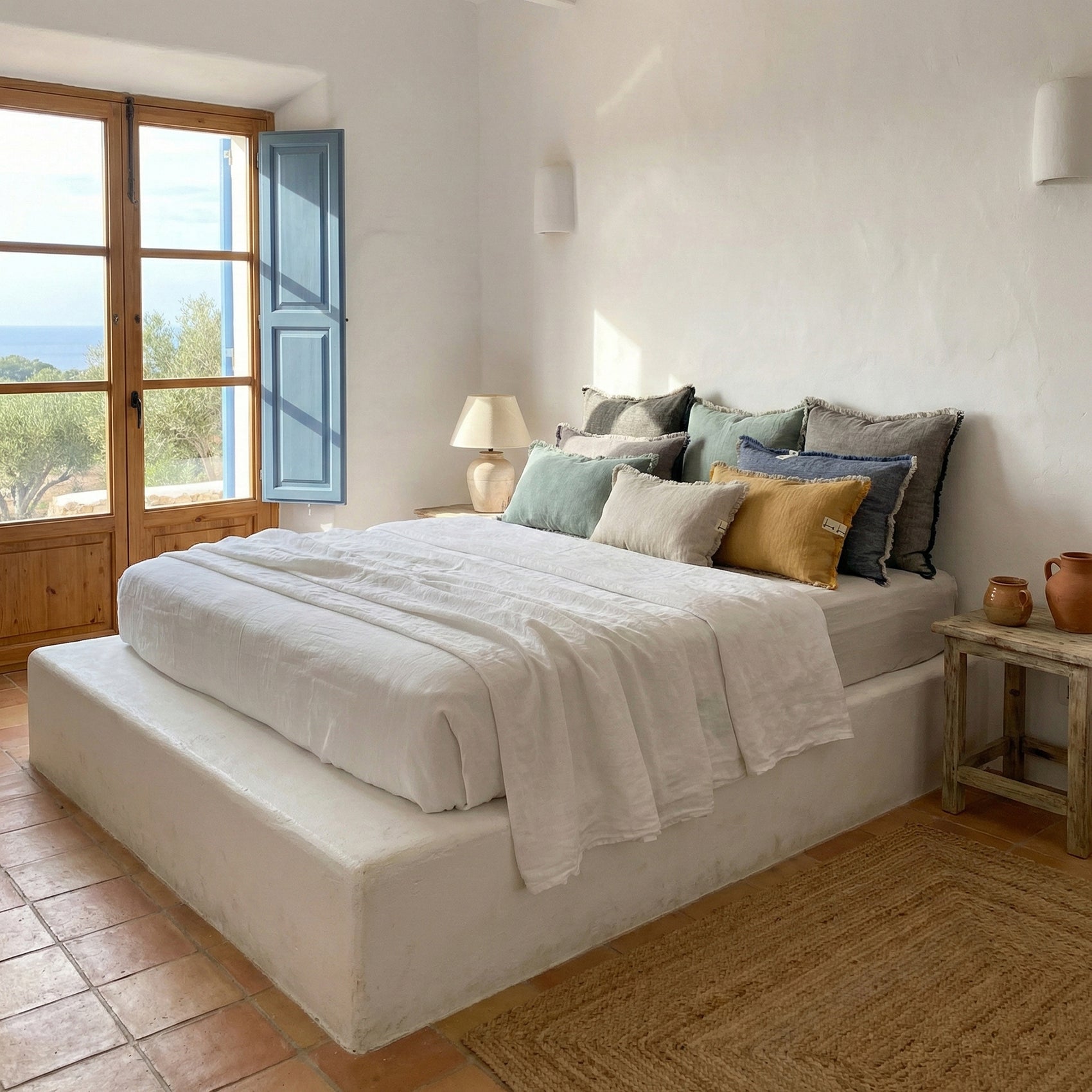 Funda de cojín de lino Jaipur 40x60cm