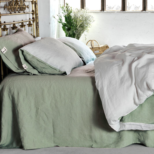 GREEN&WHITE reversible duvet cover-170gr/m2