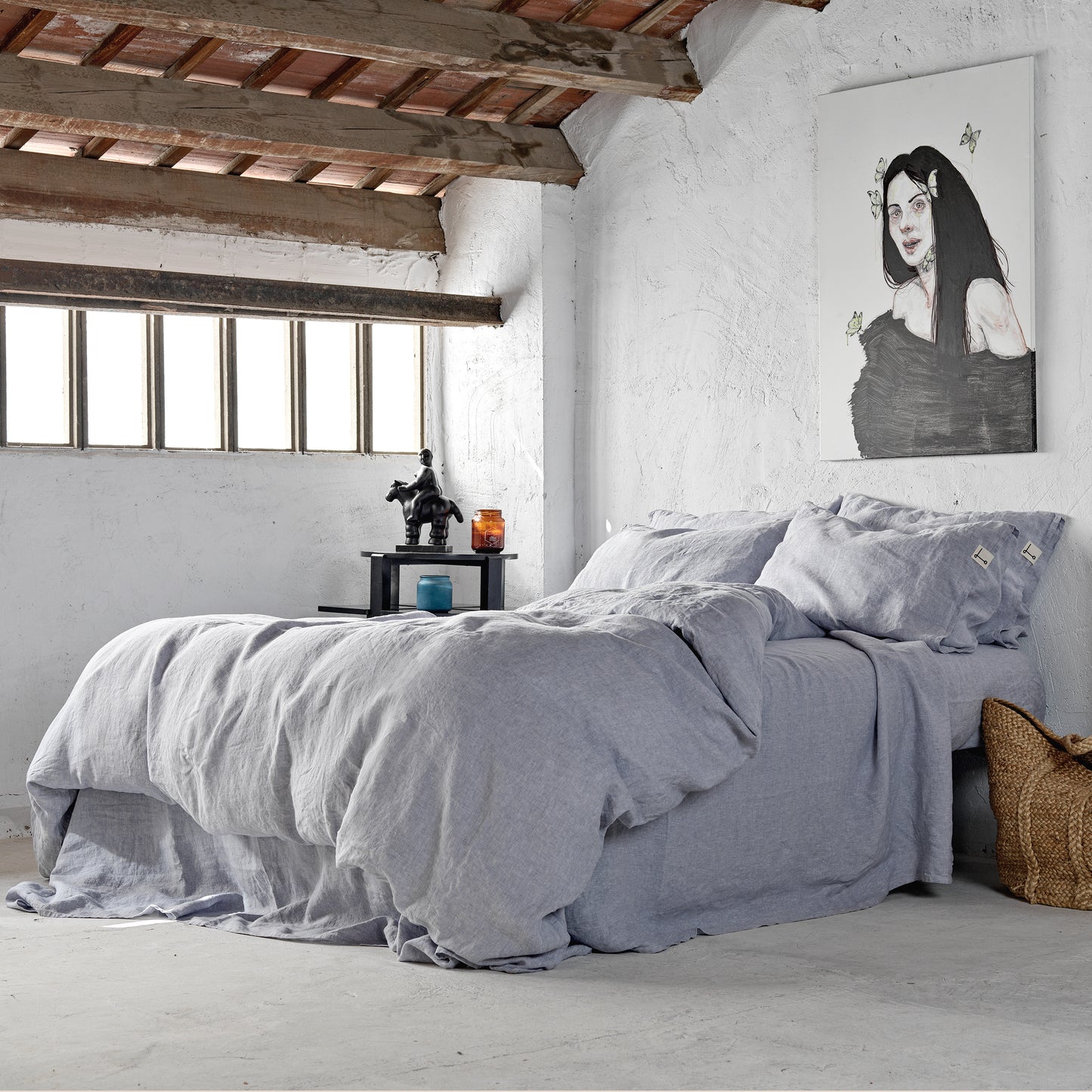 Complete set linen SKY BLUE-170gr/m2