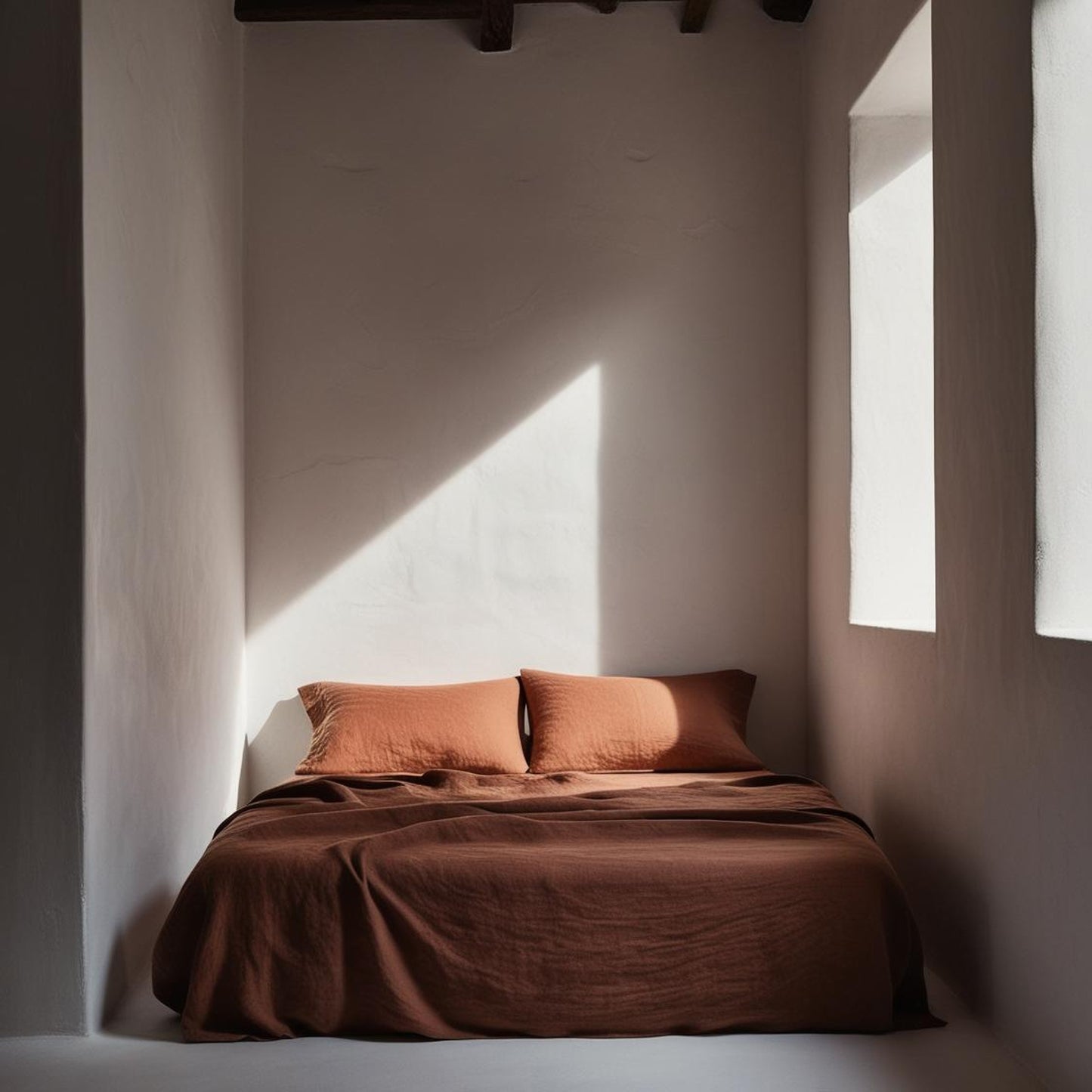 TERRACOTTA linen sheet set -170gr/m2