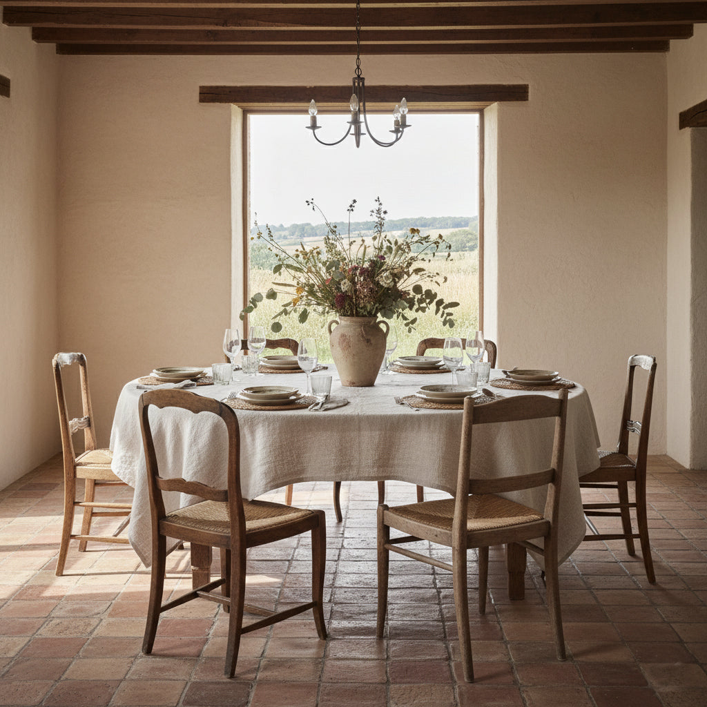 NATURAL CLASSIC washed linen tablecloth