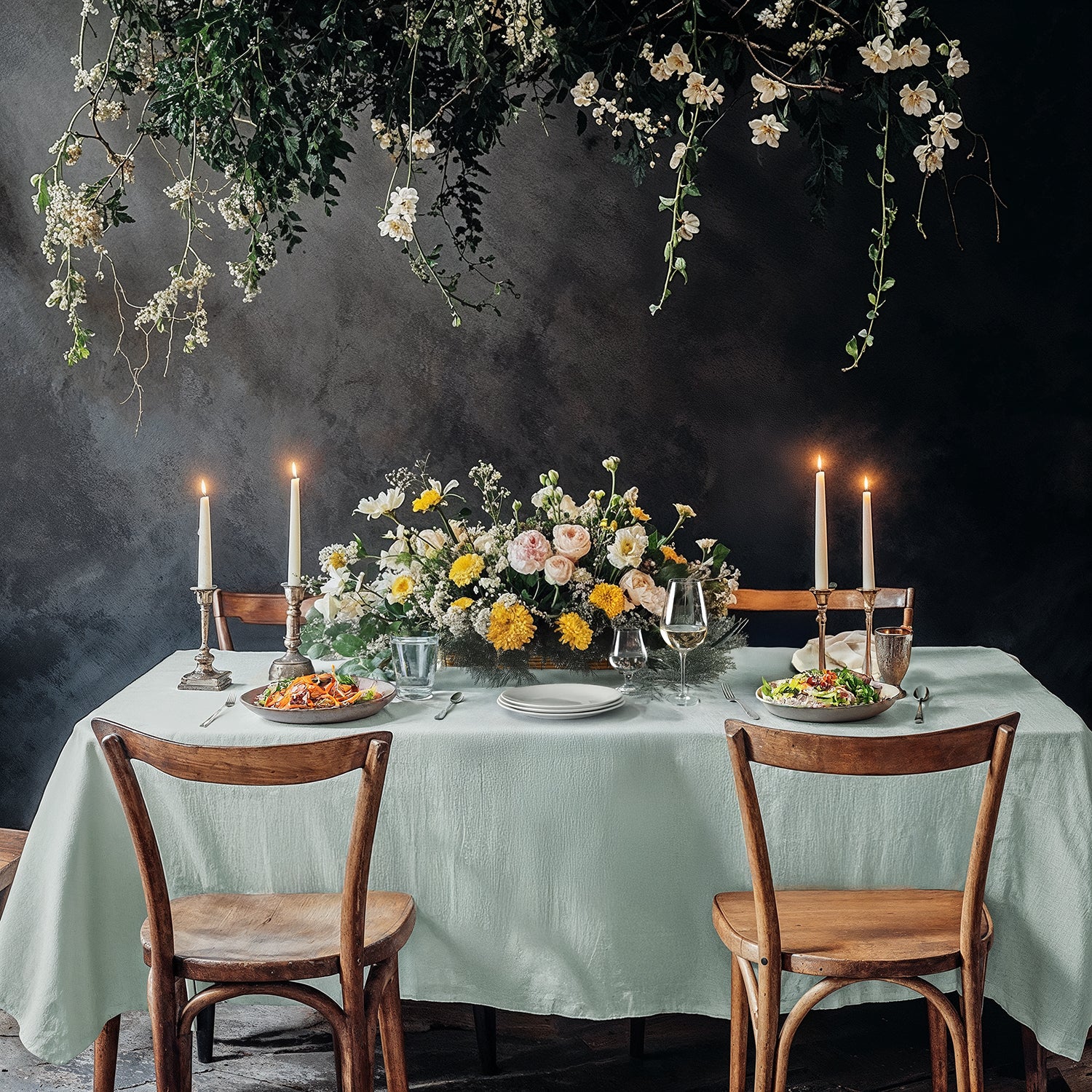 Linen Tablecloth MINT GREEN