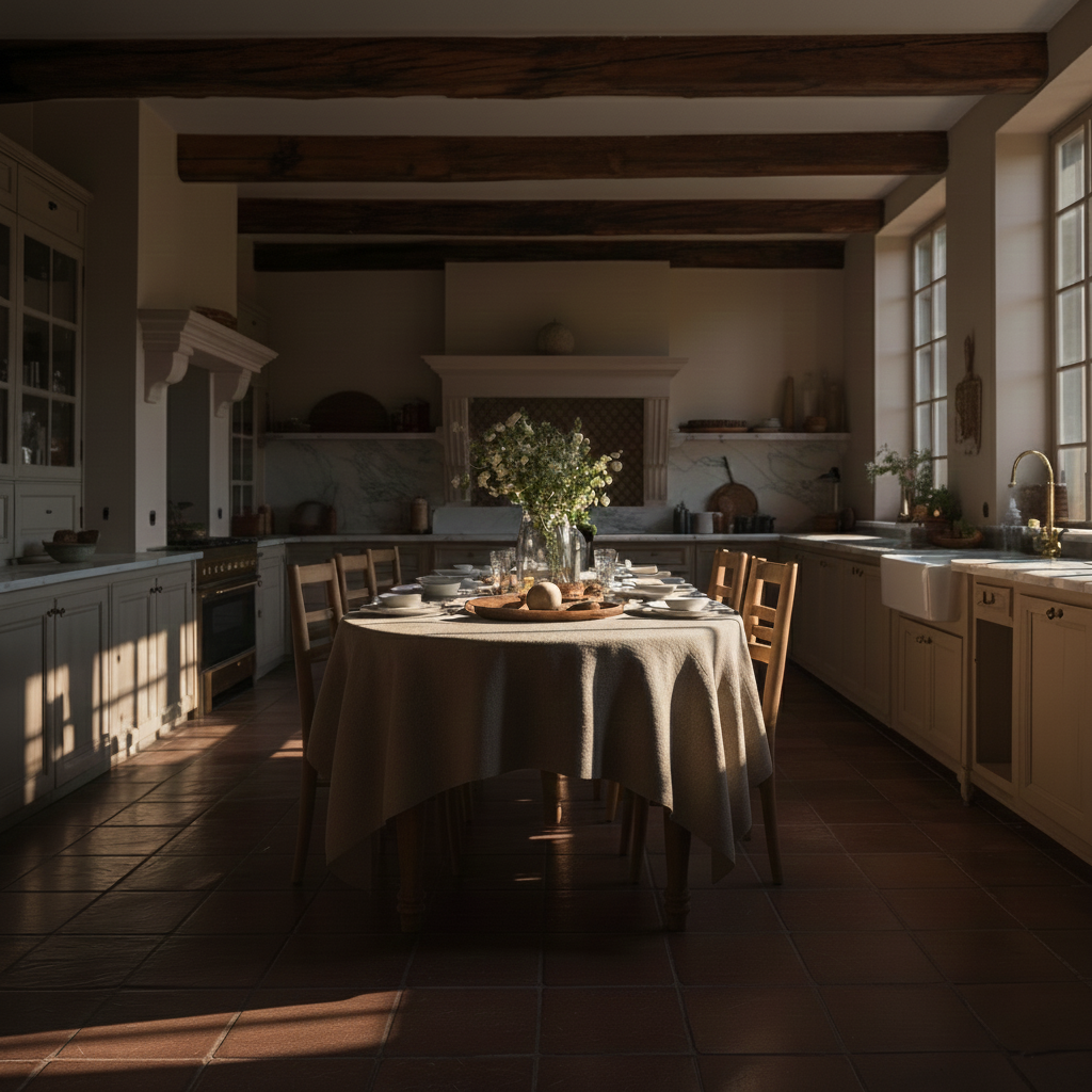 Coarse Linen Tablecloth NATURAL-220gr/m2