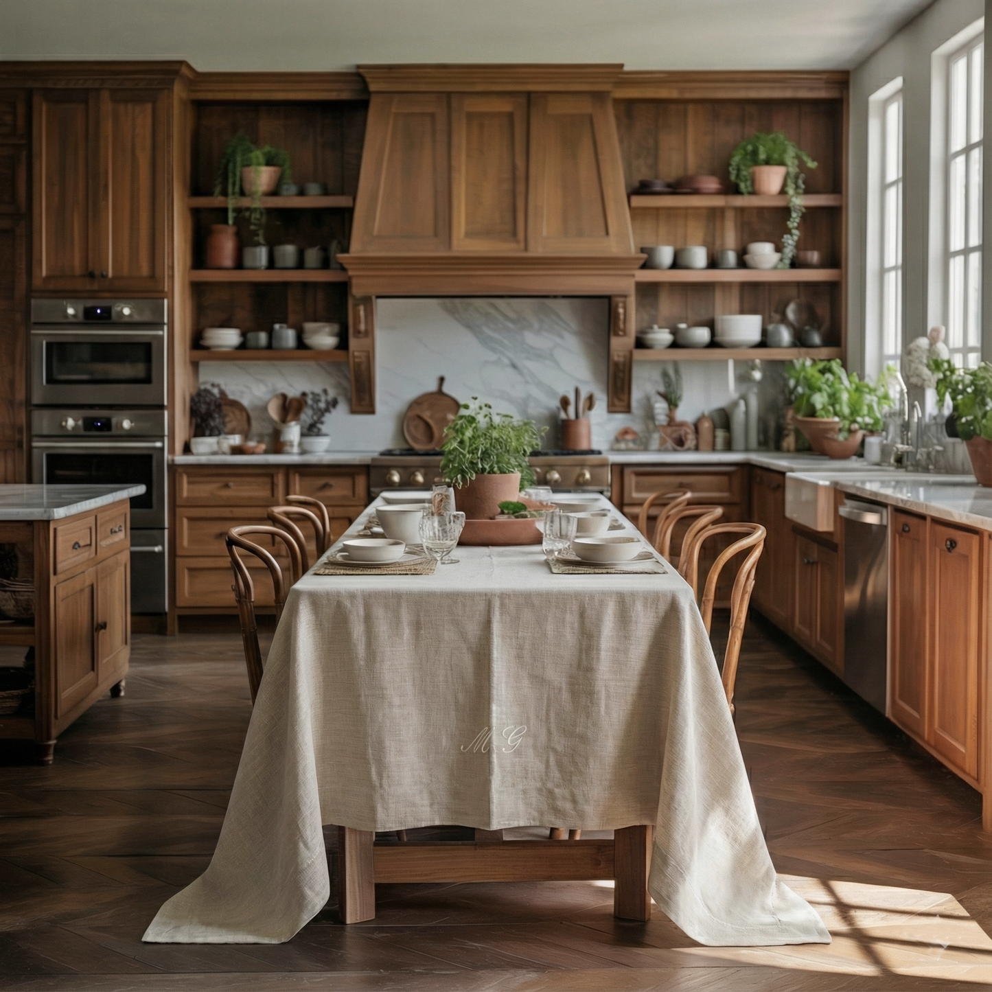 Linen tablecloth TRIPOLI NATURAL-220gr/m2