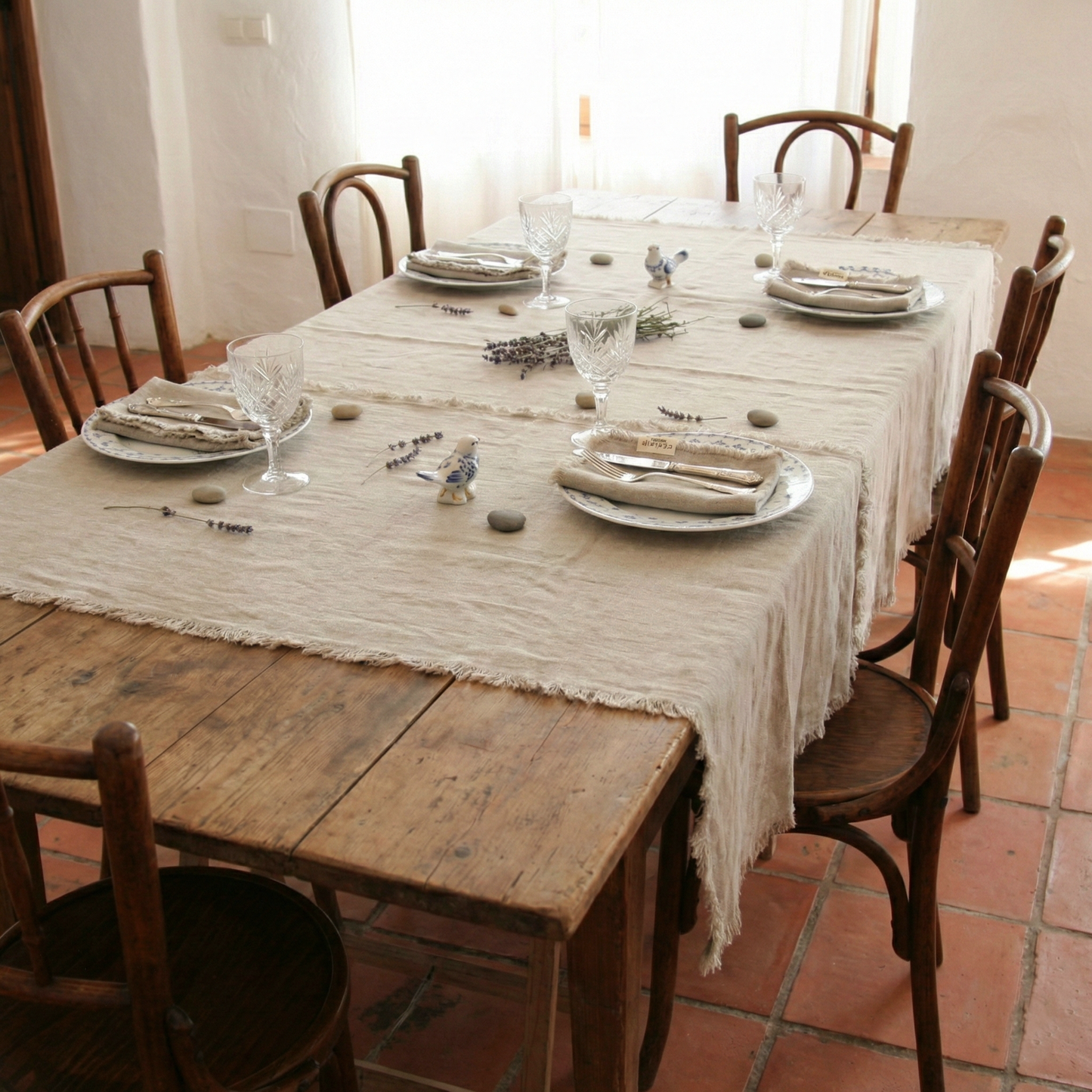 MARRAKECH natural linen tablecloth