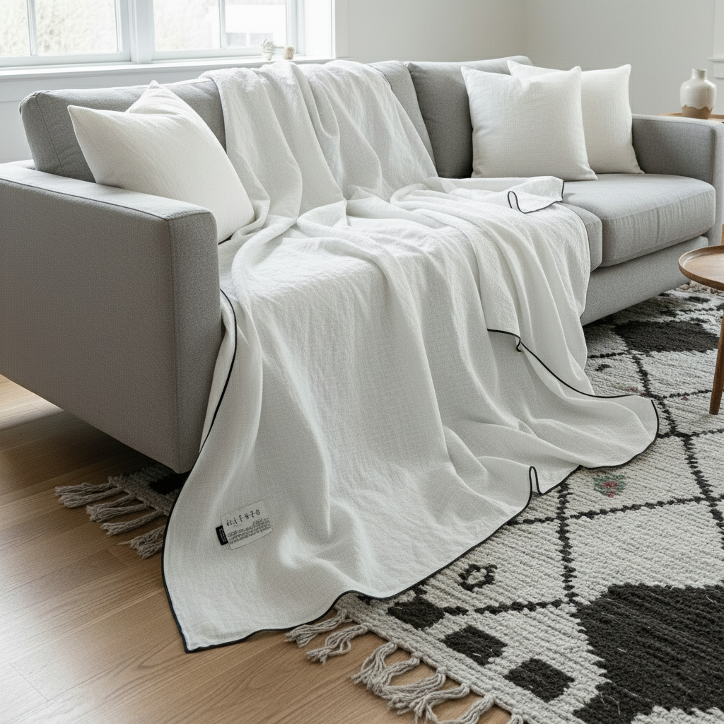 CLASSIC lin lavé SOFA plaids