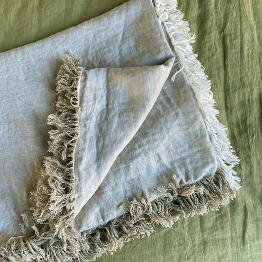 NATURAL JASPERED foot of bed quilt