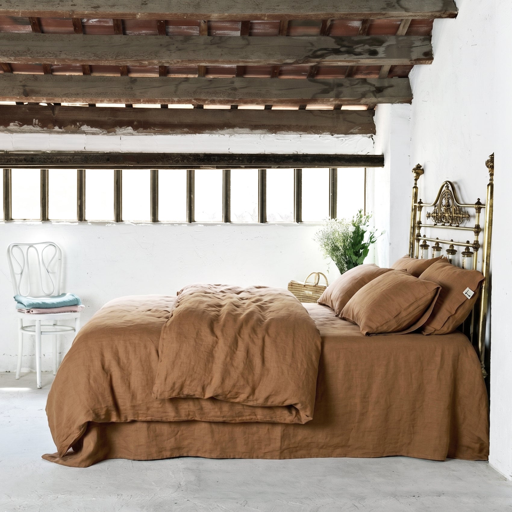 Complete linen set CANELA—160 g/m²