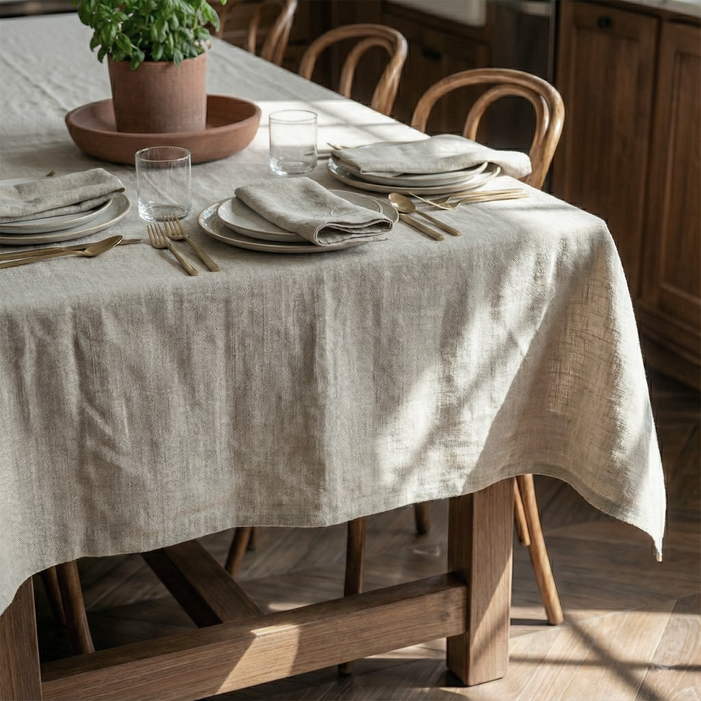 Linen tablecloth TRIPOLI NATURAL-220gr/m2