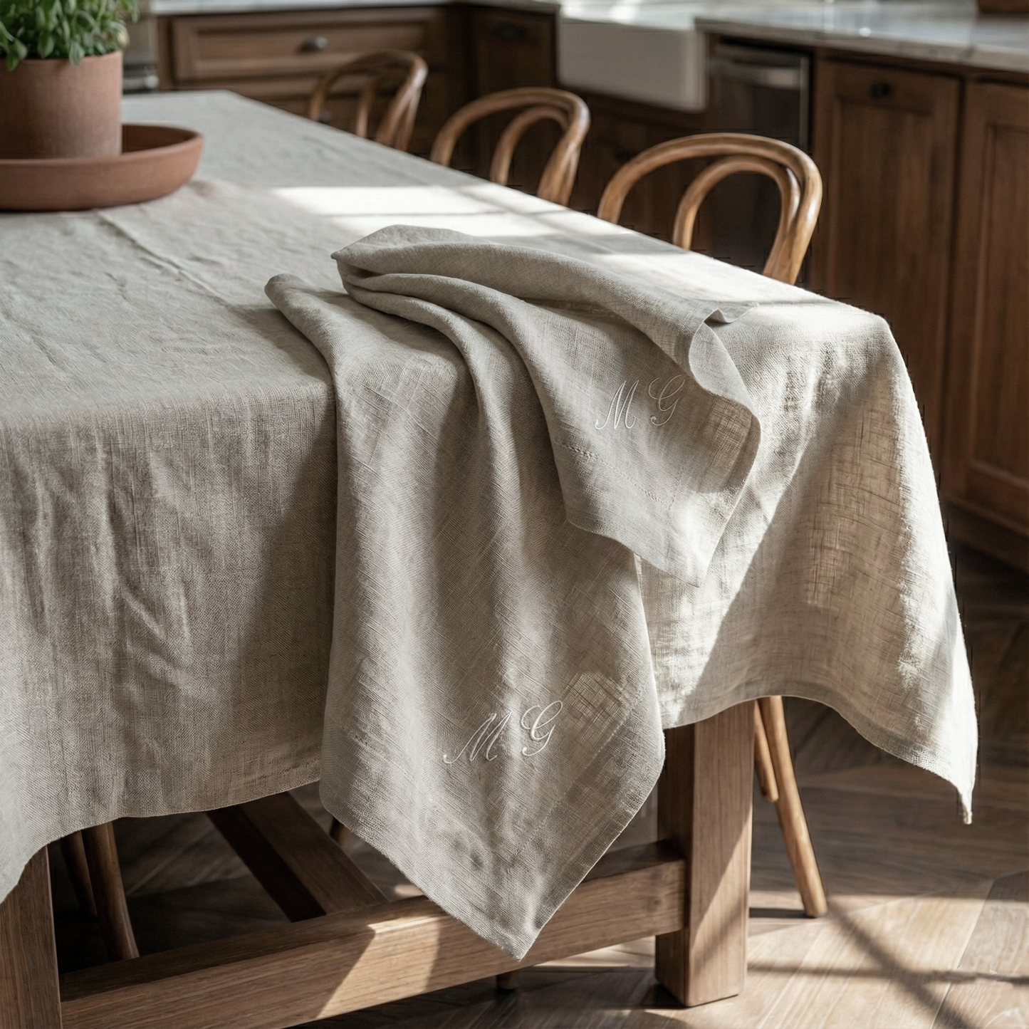Linen tablecloth TRIPOLI NATURAL-220gr/m2