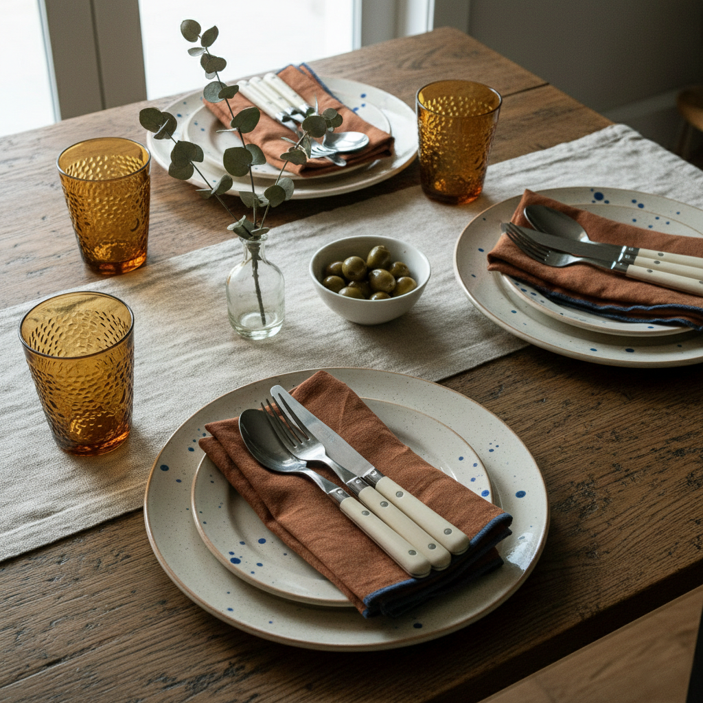 Servilletas de lino con repulgo