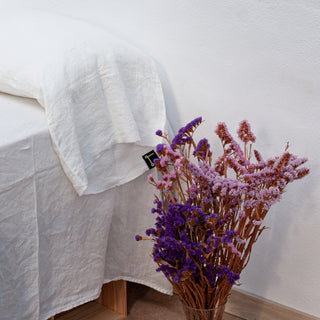 Detalle de Funda de lino para almohada. Desflecadas