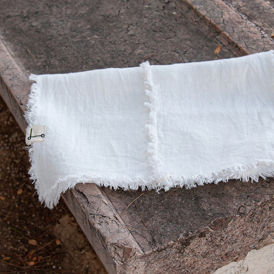 Double fringe table runner