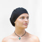 Gorro de lino negro XL