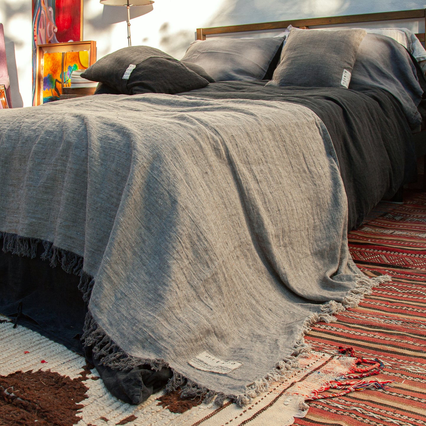 Bedspread or Plaid Jaipur GRAY