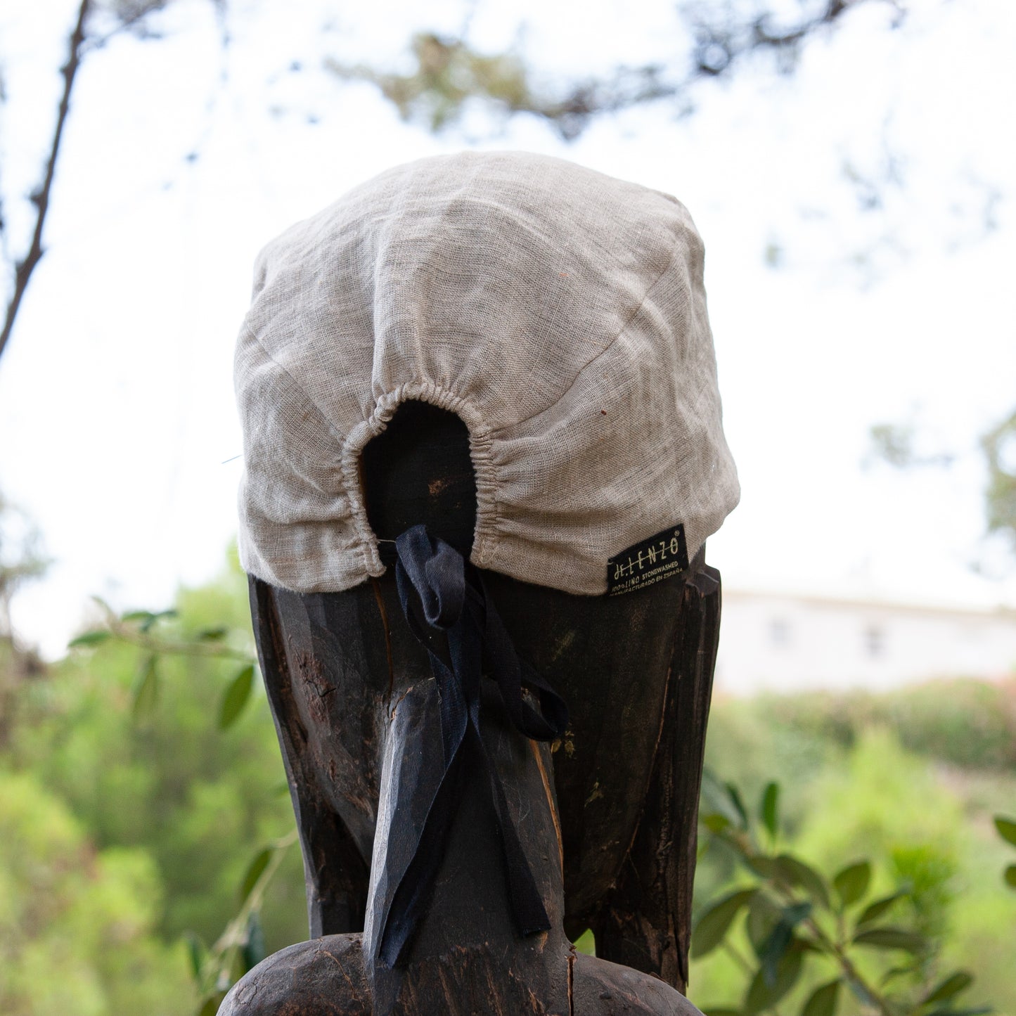 Gorro de lino multiusos naturales