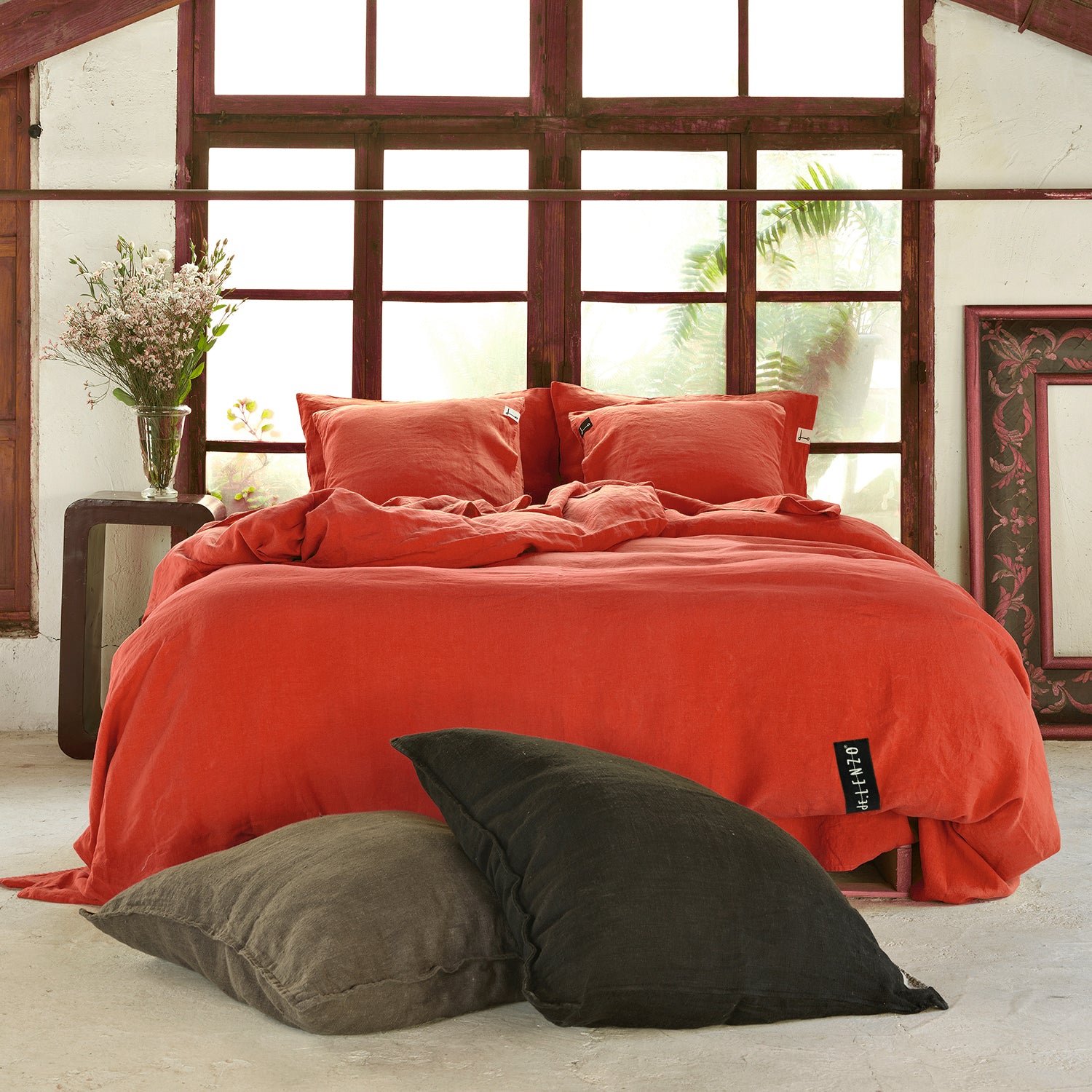 Juego completo lino ROJO
