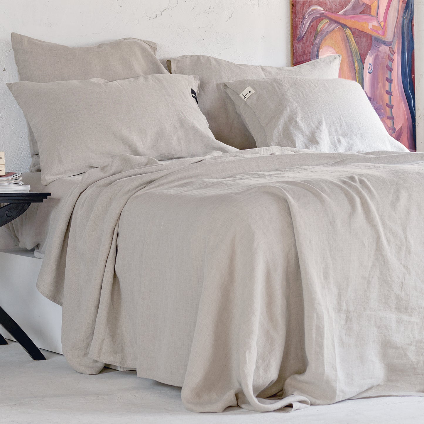 STONE linen sheet set-170gr/m2