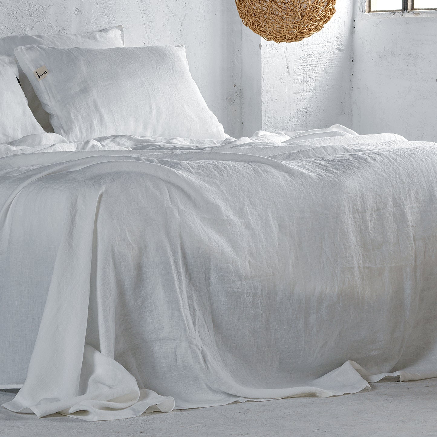 Housse de couette en lin blanc ICE-170gr/m2